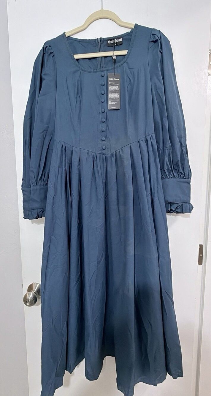 NWT Scarlet Darkness Victorian Inspired Blue Dress flaw Size M Cosplay Gothic